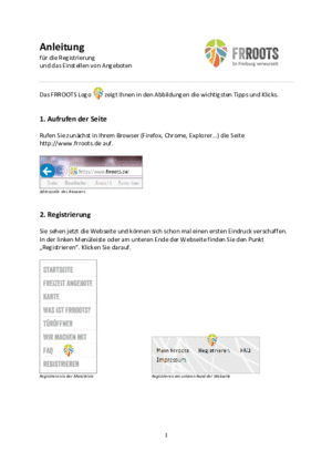 Anleitung Bedienung Frroots